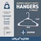 Lifemaster Heavy-Duty Plastic Hangers, Non-Slip, Space-Saving, Holds 5 lbs, White, 5PK LMPLCWH5 - alternate 5