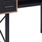 Homeroots 47" Black Computer Desk With Two Drawers 491440 - alternate 4
