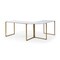 Homeroots 71" White and Gold Wood and Metal L Shape Writing Desk 543804 - alternate 5