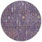 Homeroots 8' Eggplant Terra Cotta And Green Round Floral Washable Indoor Outdoor Area Rug 605267 - alternate 6