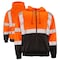 Dome75 Full-zip Hoodie, ANSI/ISEA 107-2020 Class 3, Polyester, HiVis Orange/Black Bottom, 2X DHZ1632 - alternate 1