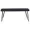 Leisuremod Elmwood Modern Wood Top Coffee Table with Iron Base, Black ET47BL - alternate 8