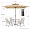 Homeroots 9ft Tan Polyester Rectangular Tilt Market Patio Umbrella 485617 - alternate 5