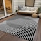 Homeroots 5' X 8' Gray And Black Geometric Washable Indoor Outdoor Area Rug 597638 - alternate 8