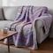 Homeroots 50" X 70" Lavender Blue And Ivory Abstract Microfiber Plush Throw Blanket 712304 - alternate 3