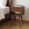 Homeroots 22" Brown Solid Wood One Drawer Nightstand 651476 - alternate 13