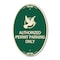 Signmission Authorized Church Parking Only With Graphic, 12 In X 18 In Architectural, Heavy Gauge Aluminum A-OV-G-1218-24331 - alternate 1
