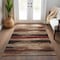 Homeroots 8' X 10' Brown Beige And Burgundy Abstract Washable Indoor Outdoor Area Rug 612530 - alternate 6