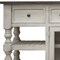 Homeroots 81" Ivory Solid Wood Open shelving Distressed TV Stand 528761 - alternate 4
