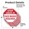 Signmission Stop Check-in Face Masks Required, 6 inch X 6 inch, Vinyl Decal, 5PK OC-D-5PACK-6-54 - alternate 4