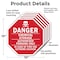 Signmission Danger Chemical Storage Authorized, 10 inch X 10 inch, Aluminum Metal Signs, 5PK OC-A-5Pack-10-34 - alternate 4
