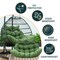 Leisuremod 2-Person Hanging Egg Chair Cushion, Weather-Resistant, Headrest & Zippered Cover ES52C-DG - alternate 7