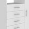 Homeroots 36" White Four Drawer Combo Dresser With Open Shelf 544044 - alternate 7