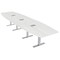 Skutchi Designs 16 Person Conference Table With Power Unit | 16' Boat Table | Harmony Series HAR-BOT-48X192-T-WA7976-ESIL - alternate 1