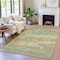 Homeroots 5' X 8' Pale Aqua And Khaki Abstract Washable Indoor Outdoor Area Rug 630934 - alternate 7