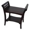 Homeroots Contemporary Teak Shower Bench With Handles In Dark Brown 376671 - alternate 1