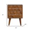 Homeroots 22" Brown Solid Wood Square Two Drawer Nightstand 651510 - alternate 8