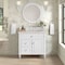 James Martin Vanities Lorelai 36" Single Vanity, Bright White, w/ 3 CM Siberian Silestone Top 424-V36-BW-3SFR - alternate 6