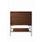 James Martin Vanities 31.5'' Single Vanity Cabinet, Mid-Century Walnut, Champagne Brass Base 805-V31.5-WLT-CB - alternate 1