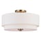 Vaxcel Burnaby 16-in W Matte Brass Mid-Century Modern Semi Flush Mount Ceiling Light C0280 - alternate 1