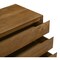 Homeroots 24" Tan Solid Wood Distressed Three Drawer Nightstand 612089 - alternate 6