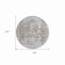 Homeroots 8' Chocolate Round Oriental Washable Indoor Outdoor Area Rug 607598 - alternate 7