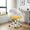 Homeroots White and Yellow Adjustable Height Swivel Rolling Office Chair 568074 - alternate 6