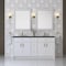 James Martin Vanities Bellshire 72" Double Vanity, Bright White w/ 3 CM Charcoal Soapstone Silestone Top 660-V72-BW-3CSP - alternate 7