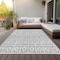 Homeroots 9' X 12' Gray And Ivory Geometric Washable Indoor Outdoor Area Rug 613775 - alternate 9