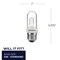 Bulbrite Mini 150w T8 Medium Screw Base E26 Clear Dimmable Soft White 2900K Halogen Light Bulb, 5PK 861995 - alternate 8