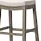 Homeroots 31" Gray and Cool Gray Fabric and Solid Wood Backless Bar Height Bar Chair 632499 - alternate 7