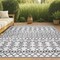Jonathan Y Kafel Tribal Bohemian Ivory/Black 4 ft. x 6 ft. Indoor/Outdoor Area Rug SMB130E-4 - alternate 1