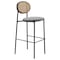 Leisuremod Euston Wicker Bar Stool with Black Steel Frame, Grey EC29GR - alternate 1
