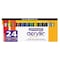 Daler-Rowney Graduate Acrylic Paint Set, Assorted Colors, 22ml, 24-Piece Set D123900024-3 - alternate 1