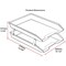 Acrimet Facility 2 Tier Letter Tray Front Load Letter Size Desktop File Organizer Plastic White 263.BO - alternate 6