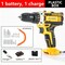Edendirect 21V Cordless Electric Hand Drill with Lithium Battery, Multifunctional Impact Drill and Screwdriver IR-TB31 - alternate 8