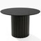 Homeroots 46" Black Solid Wood Pedestal Base Round Top Dining Table 721072 - alternate 1