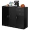 Basicwise 33-Inch Black Sideboard Buffet Cabinet with Storage, Spacious Table Top, Large Drawers QI004695.BK - alternate 10