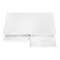 Homeroots 47" White Wood and Metal H-Shape Computer Desk With Two Drawers 489876 - alternate 9