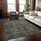 Homeroots 8' X 10' Taupe and Dark Taupe Oriental Washable Non Skid Indoor Outdoor Area Rug 563796 - alternate 6