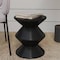 Leisuremod Aura Modern Side Table - Double Hourglass Design, ABS Plastic, Indoor/Outdoor Use AST15BL - alternate 7