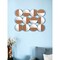 Homeroots Set of Twelve Gold and Walnut Round Steel Framed Accent Mirror, 12PK 385469 - alternate 3