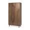 Homeroots 16in Brown Solid Wood Curio Cabinet With Two Doors 727722 - alternate 1