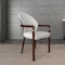 Leisuremod Opaline Series Elegant Wooden Dining Chair in Black Velvet and White OC24BLW - alternate 6