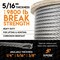 Xpose Safety 7 x 19 Galvanized Steel Aircraft Cable Wire, 5/16, 250' Reel, 9,800 lb Break Strength Rope GAC516-250-X - alternate 4