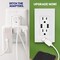Leviton 3.6A USB Type-A/Type-A Wall Outlet Charger with 20A Tamper-Resistant Receptacles - Black T5832-E - alternate 5