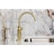 Kingston Brass Bridge Kitchen Faucet with Brass Sprayer, Brushed Brass KS2337TKL - alternate 4