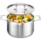 Bakken-Swiss 5QT Stockpot, Brushed Stainless Steel, Induction-Ready, Lid and Riveted Handles, Heavy Duty BAKSTQ5 - alternate 1