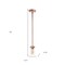 Homeroots Rose Gold Cylinder Iron Ceiling Light With Clear Shades 652016 - alternate 3