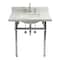 Kingston Brass 30" Carrara Marble Console Sink Set w/ Faucet in Carrara Marble White/Polished Chrome CKVPB3030MBSQ1 - alternate 1